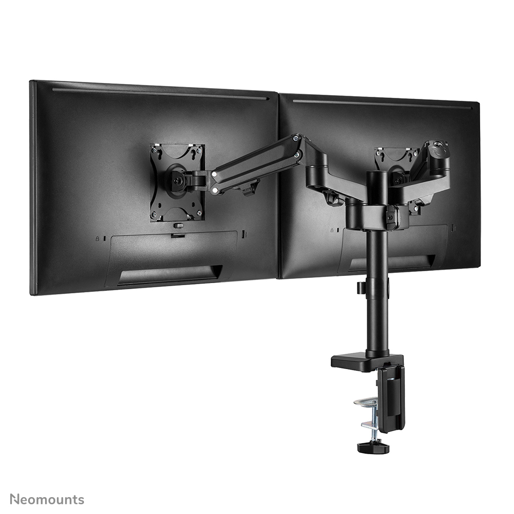 NEOMOUNTS Full Motion Monitor Desk Mount For 17-27in 2 Screens - Black