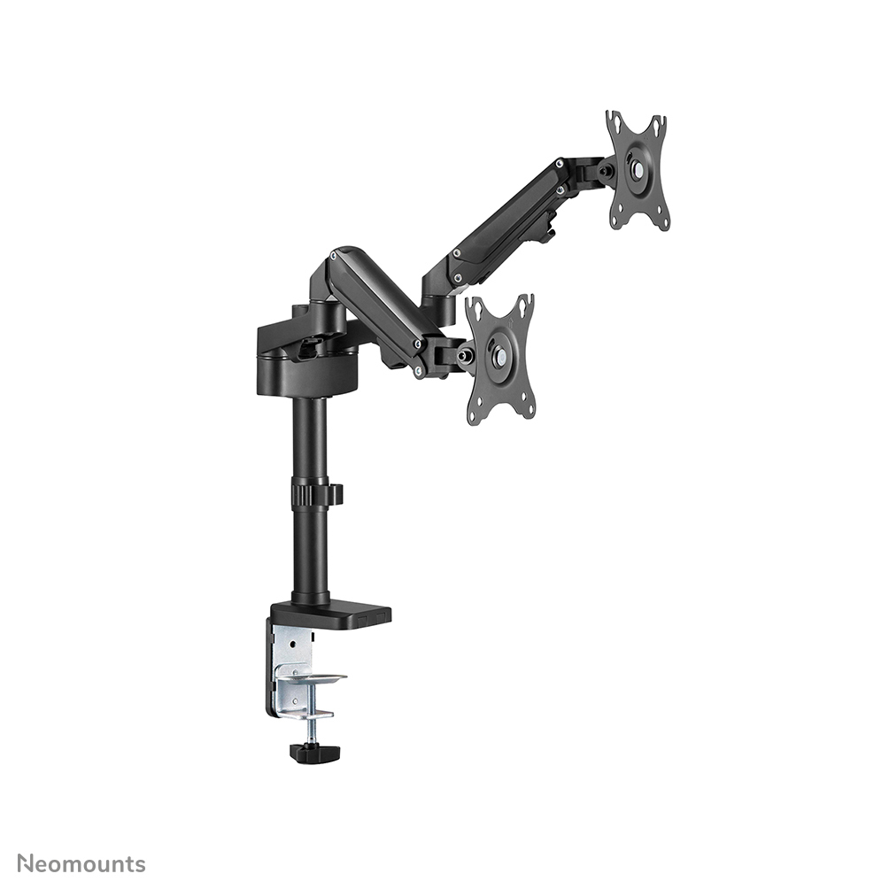 NEOMOUNTS Full Motion Monitor Desk Mount For 17-27in 2 Screens - Black