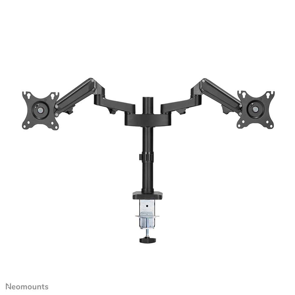 NEOMOUNTS Full Motion Monitor Desk Mount For 17-27in 2 Screens - Black