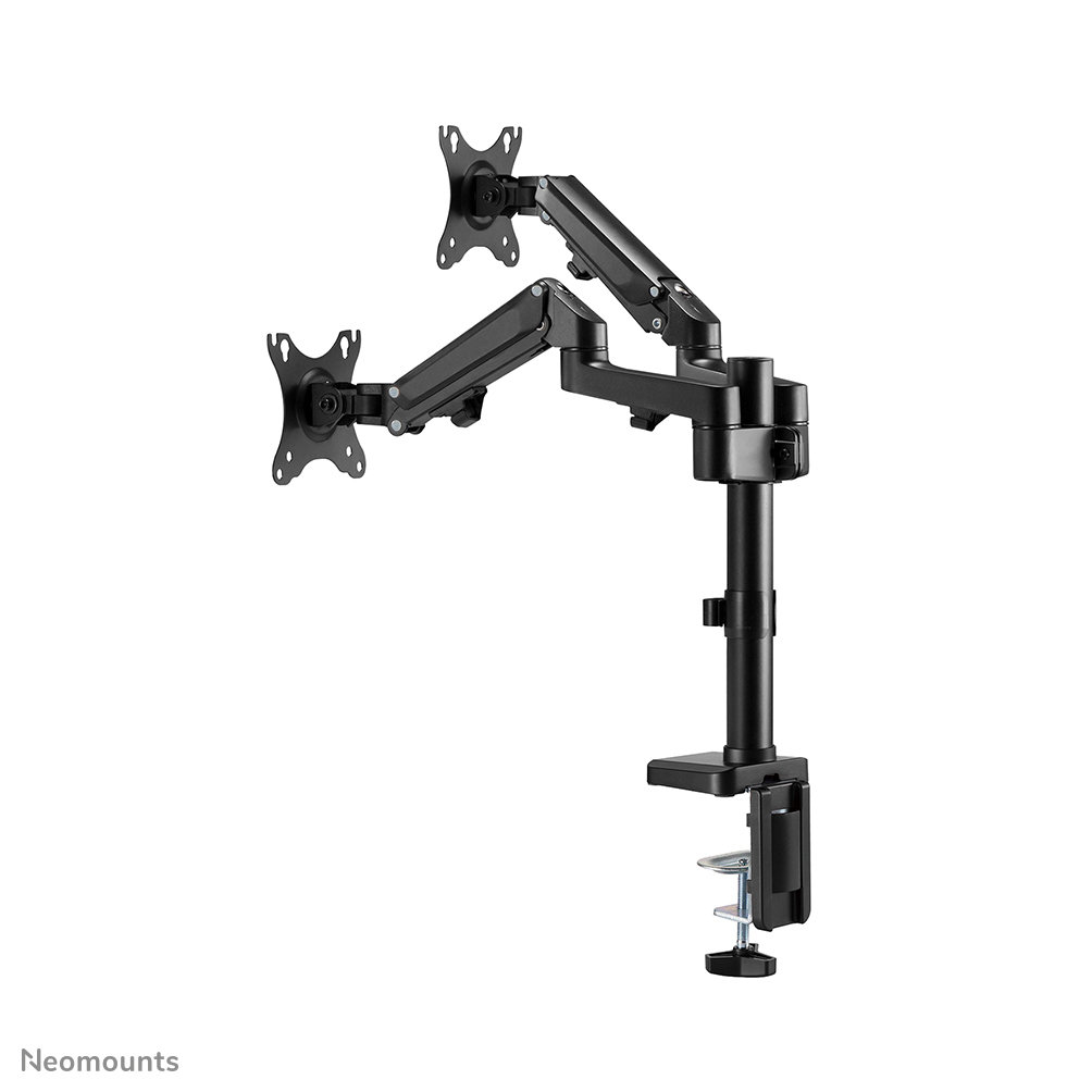 NEOMOUNTS Full Motion Monitor Desk Mount For 17-27in 2 Screens - Black