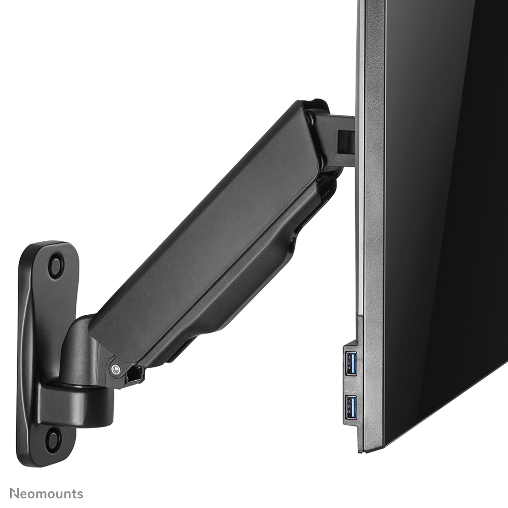 NEOMOUNTS Monitor Mount - Wall - 1 Monitor - Full Motion - Gas Spring - 17-32in - Black
