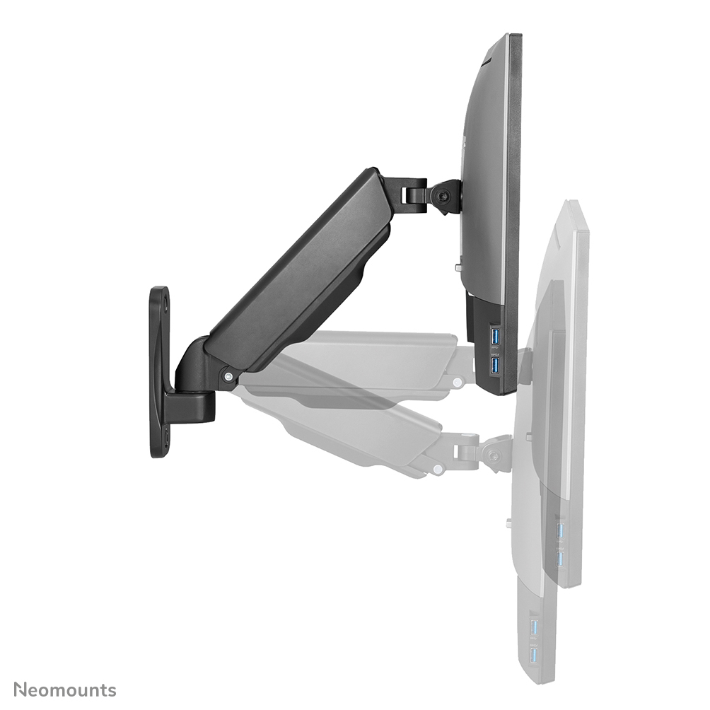 NEOMOUNTS Monitor Mount - Wall - 1 Monitor - Full Motion - Gas Spring - 17-32in - Black