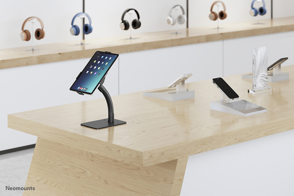 NEOMOUNTS Tilt- & Rotatable Countertop Tablet Holder For 7,9-11in Tablets - Black