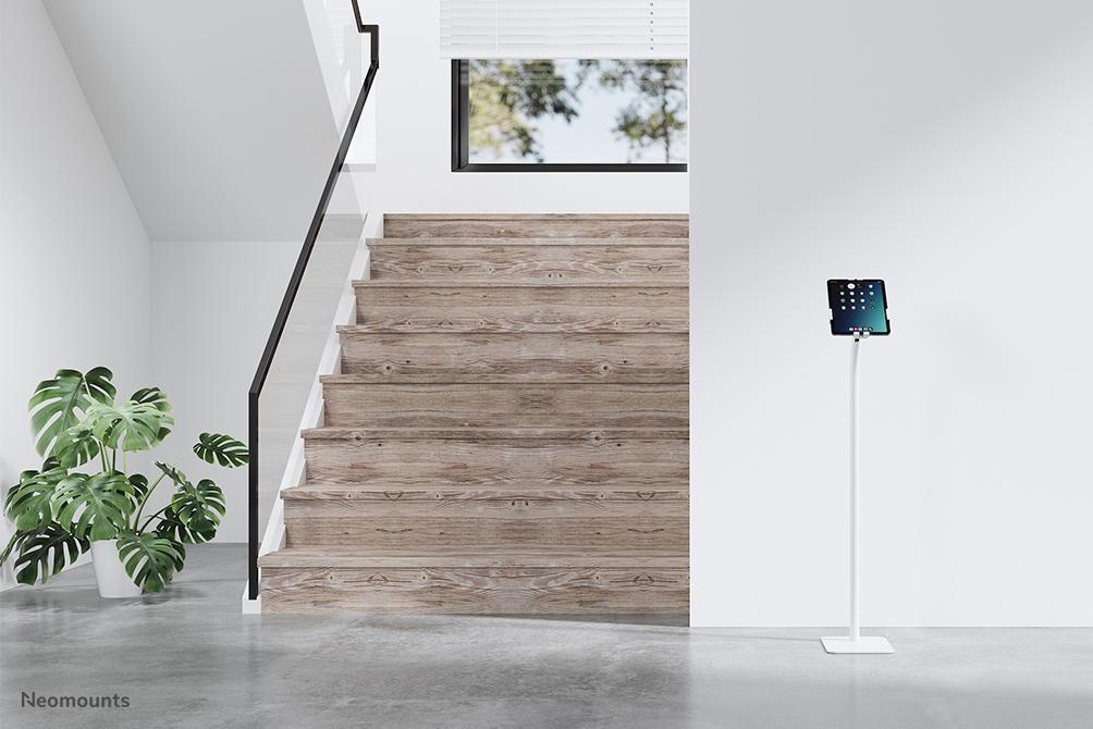 NEOMOUNTS Tilt And Rotatable Tablet Floor Stand For 7.9-11in Tablets - White