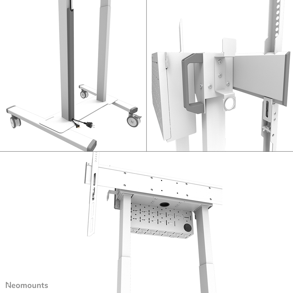 NEOMOUNTS Motorised Floor Stand For 37-100in Screens - White