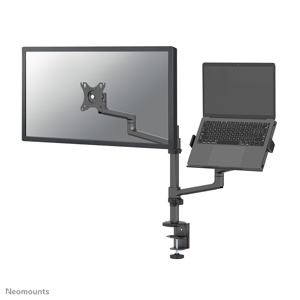 NEOMOUNTS Full Motion Monitor Arm Desk Mount For 17-27in Screens And 11 - 17in Laptops - Black