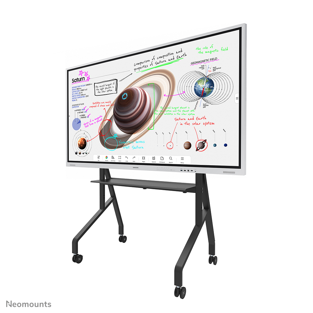 NEOMOUNTS Mobile Floor Stand For 55-86in Screens - Black