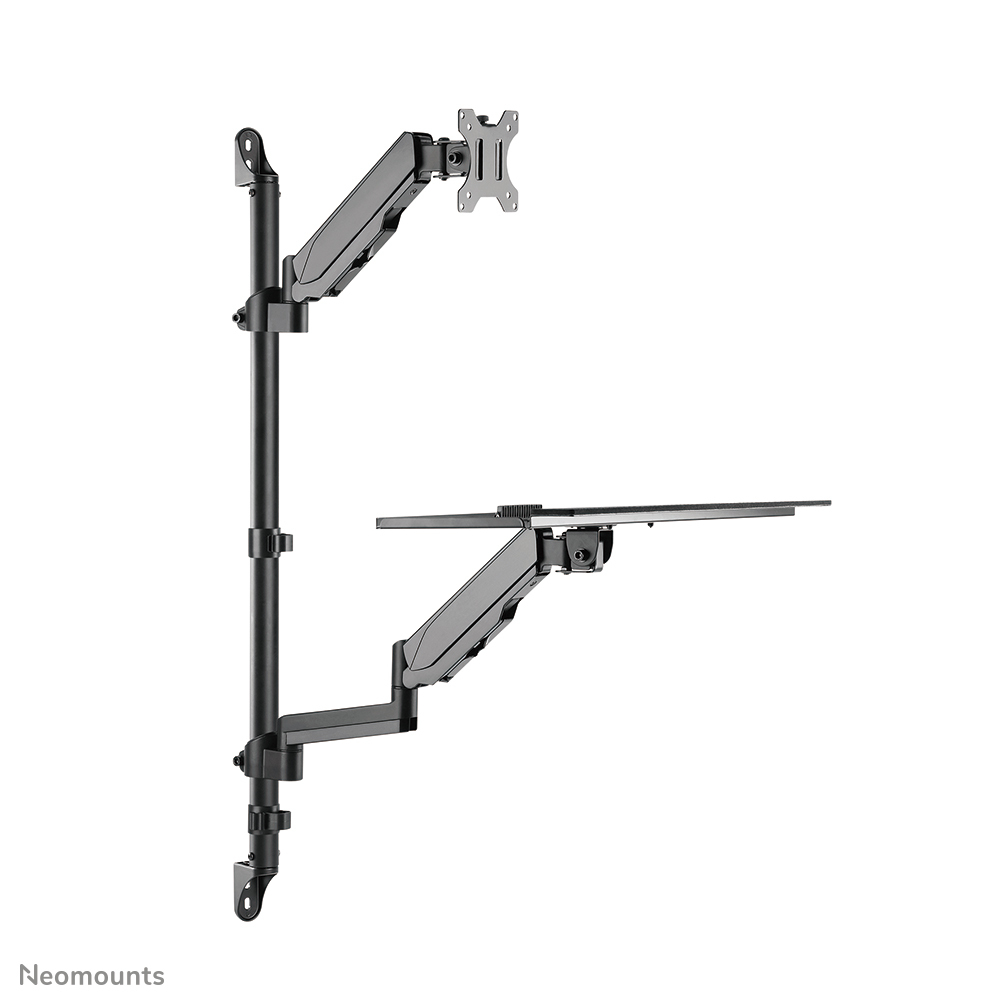 NEOMOUNTS Wall Mounted Sit-stand Workstation Screen Keyboard & Mouse