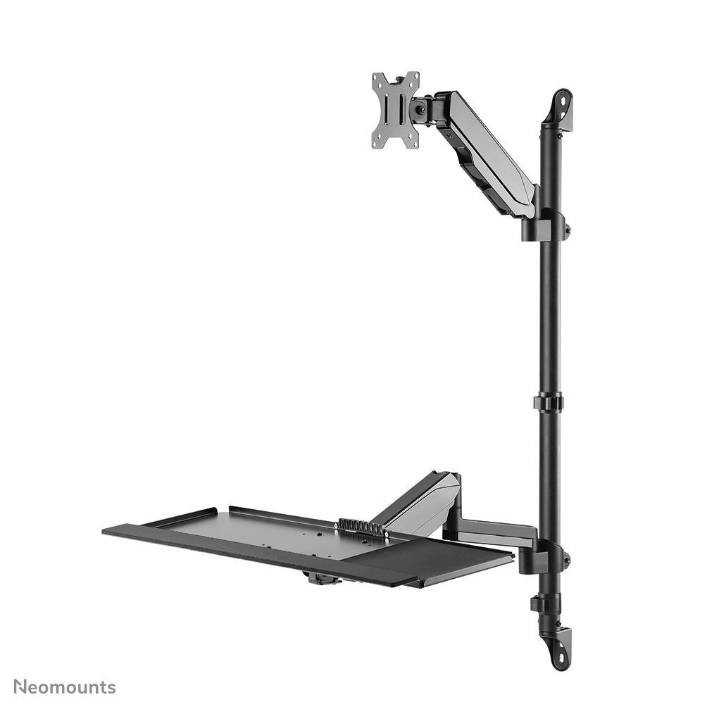 NEOMOUNTS Wall Mounted Sit-stand Workstation Screen Keyboard & Mouse