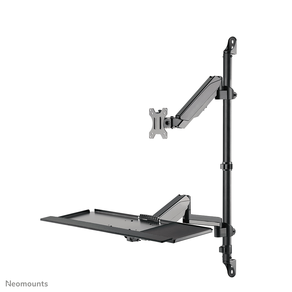 NEOMOUNTS Wall Mounted Sit-stand Workstation Screen Keyboard & Mouse