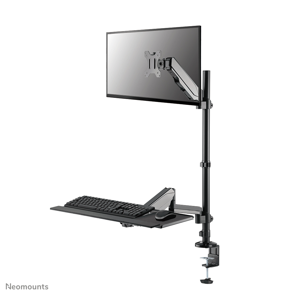 NEOMOUNTS Ds90-325bl1 Height Adjustable Desk Mounted Workstation For 17-32in Screens Keyboard And Mouse - Black