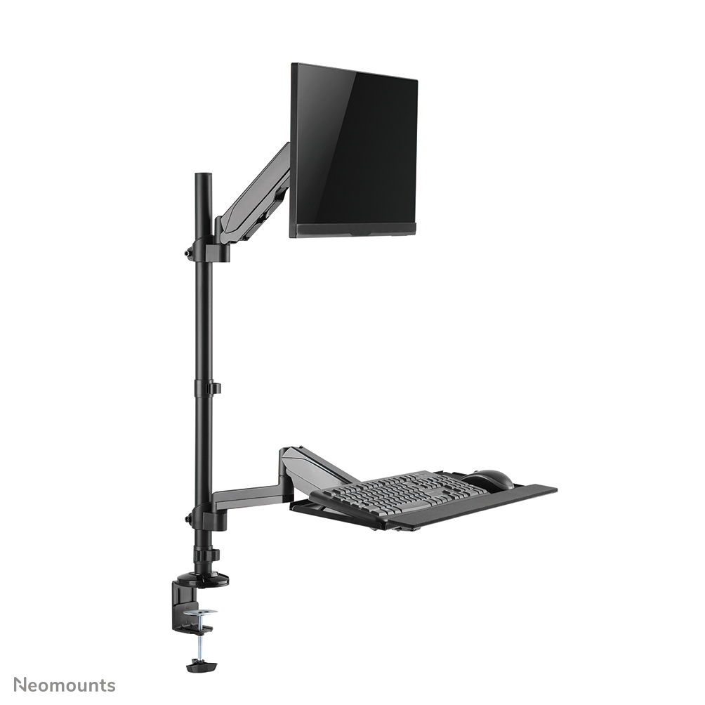 NEOMOUNTS Ds90-325bl1 Height Adjustable Desk Mounted Workstation For 17-32in Screens Keyboard And Mouse - Black