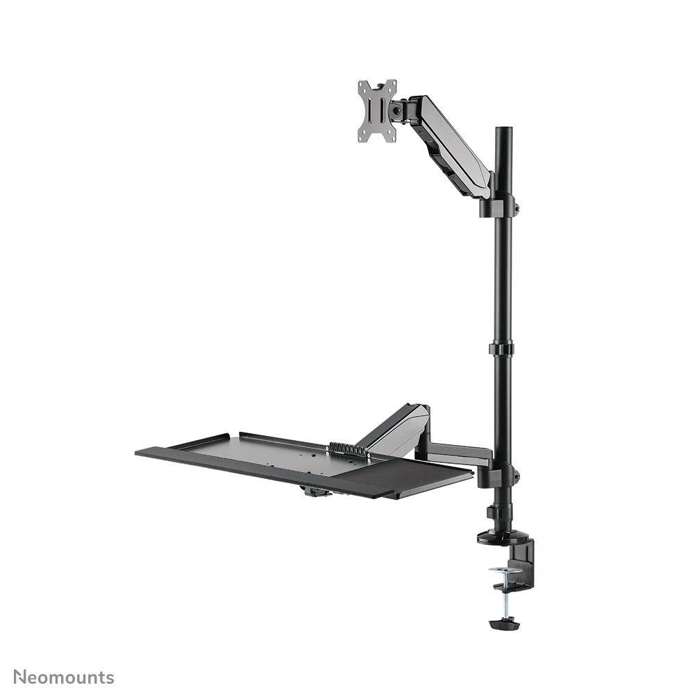 NEOMOUNTS Ds90-325bl1 Height Adjustable Desk Mounted Workstation For 17-32in Screens Keyboard And Mouse - Black