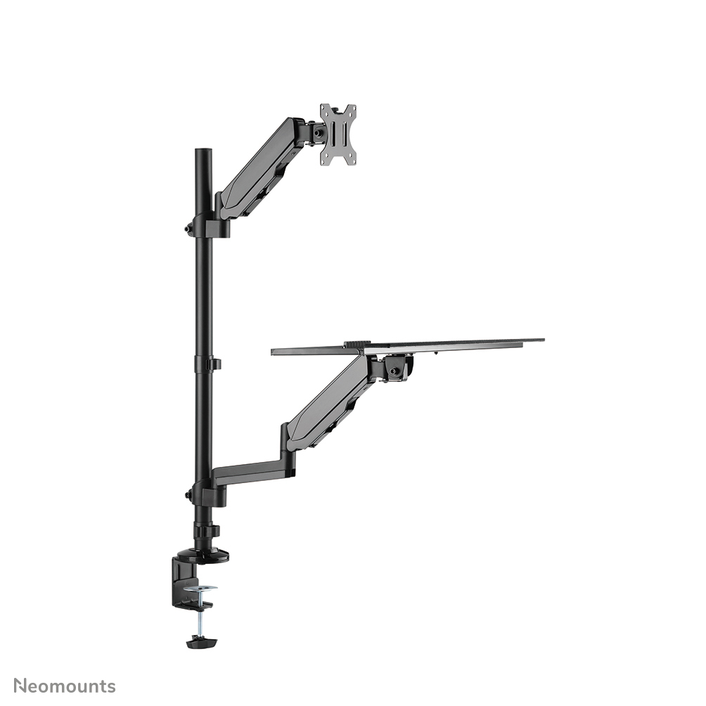 NEOMOUNTS Ds90-325bl1 Height Adjustable Desk Mounted Workstation For 17-32in Screens Keyboard And Mouse - Black