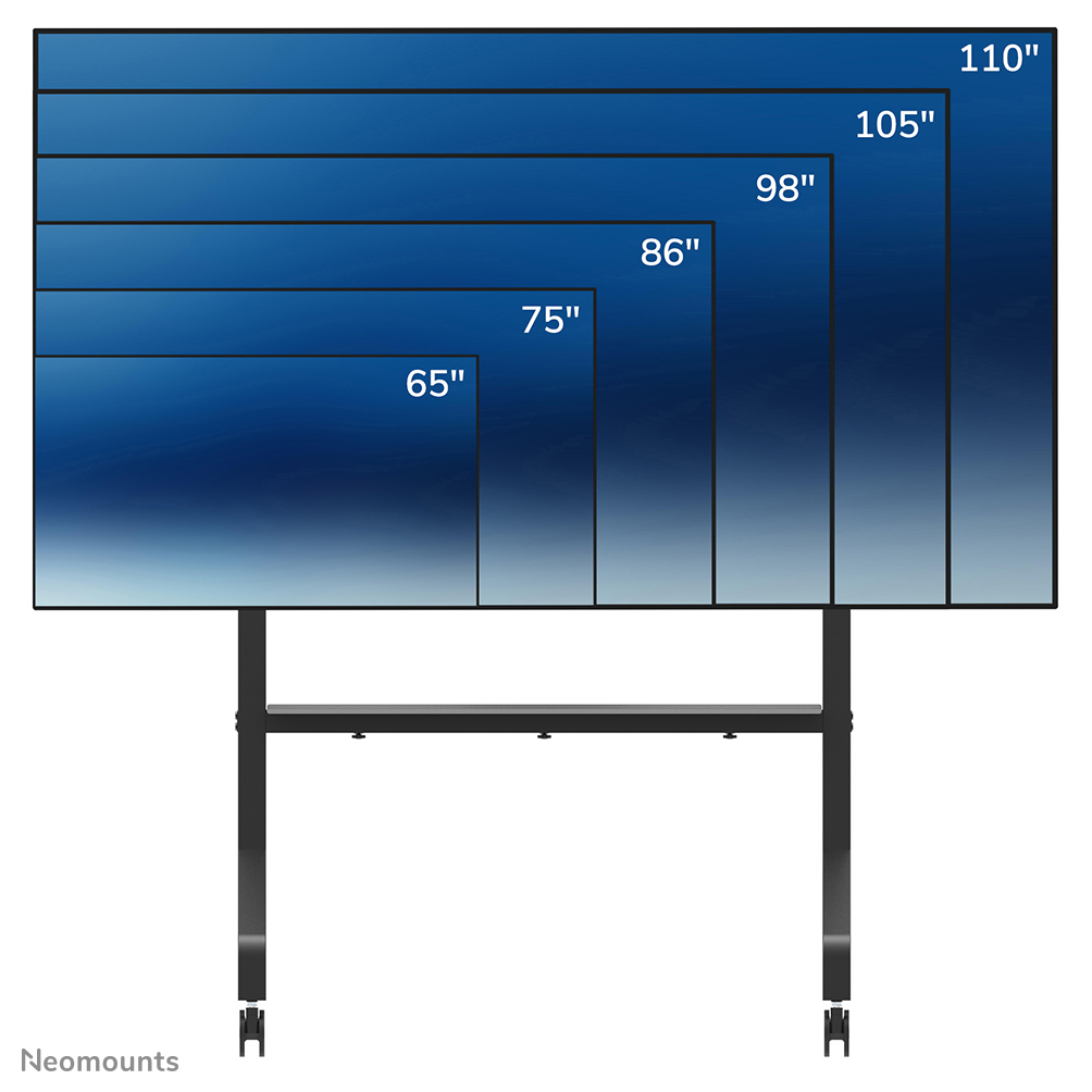 NEOMOUNTS Fl50-575bl1 Mobile Floor Stand For 65-110in Screens - Black