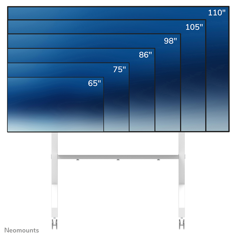 NEOMOUNTS Fl50-575wh1 Mobile Floor Stand For 65-110