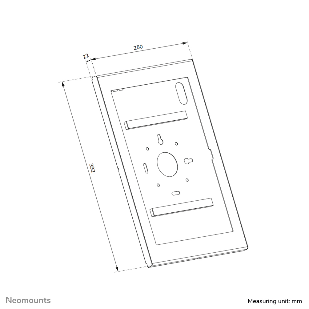 NEOMOUNTS Tablet Casing - Lockable (incl. Lock) - Vesa 75x75 - Suitable For 14.6in Samsung Tablets - Black