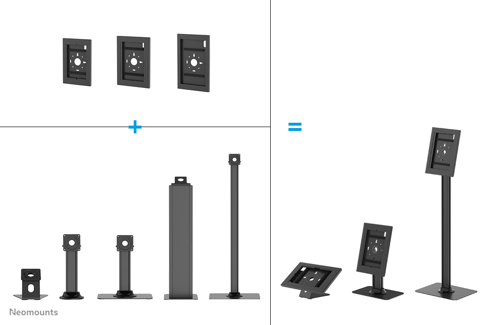 NEOMOUNTS Tablet Floor Stand - Max 3 Kg | 6,6 Lbs - Lockable