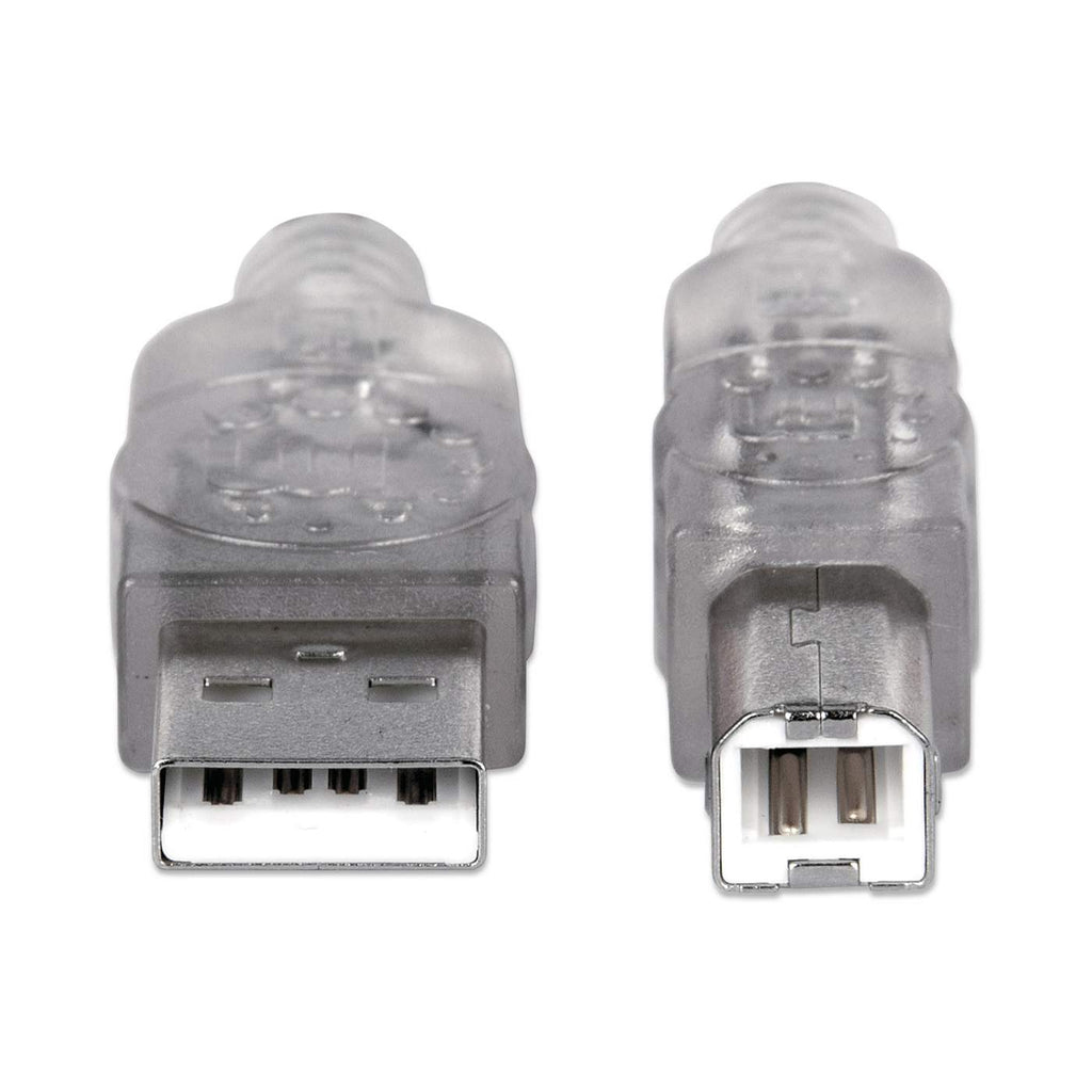 INTELLINET/MANHATTAN USB Cable A To B USB 2.0 2m Translucent Silver
