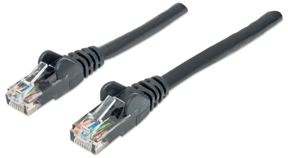 INTELLINET/MANHATTAN Patch Cable - CAT6 - Molded - 1m - Black