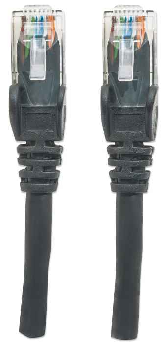 INTELLINET/MANHATTAN Patch Cable - CAT6 - Molded - 1m - Black