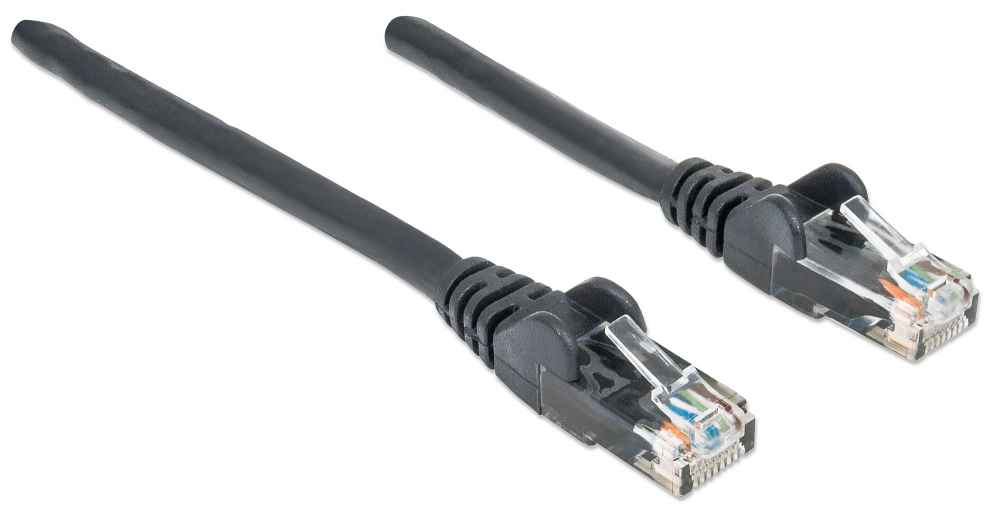 INTELLINET/MANHATTAN Patch Cable - CAT6 - Molded - 1m - Black