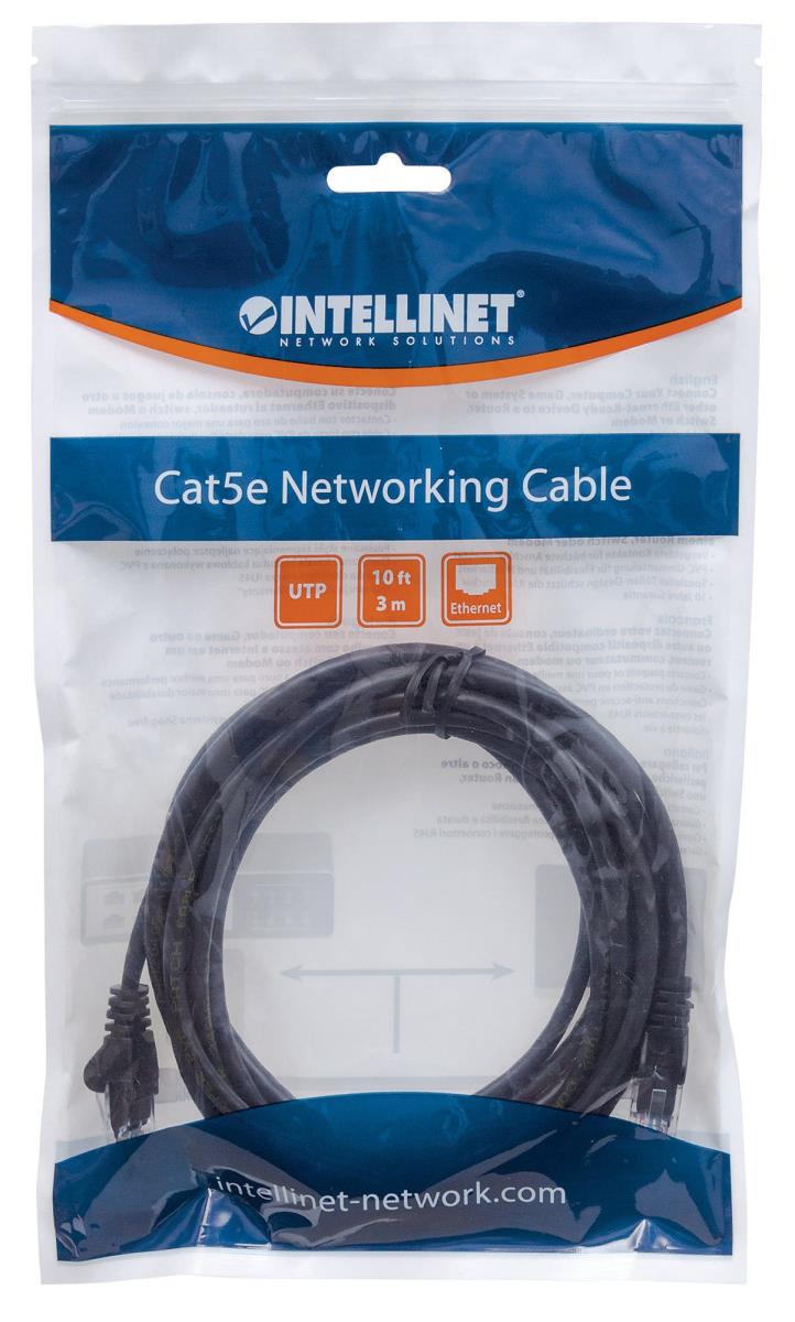INTELLINET/MANHATTAN Patch Cable - CAT6 - Molded - 1.5m - Black