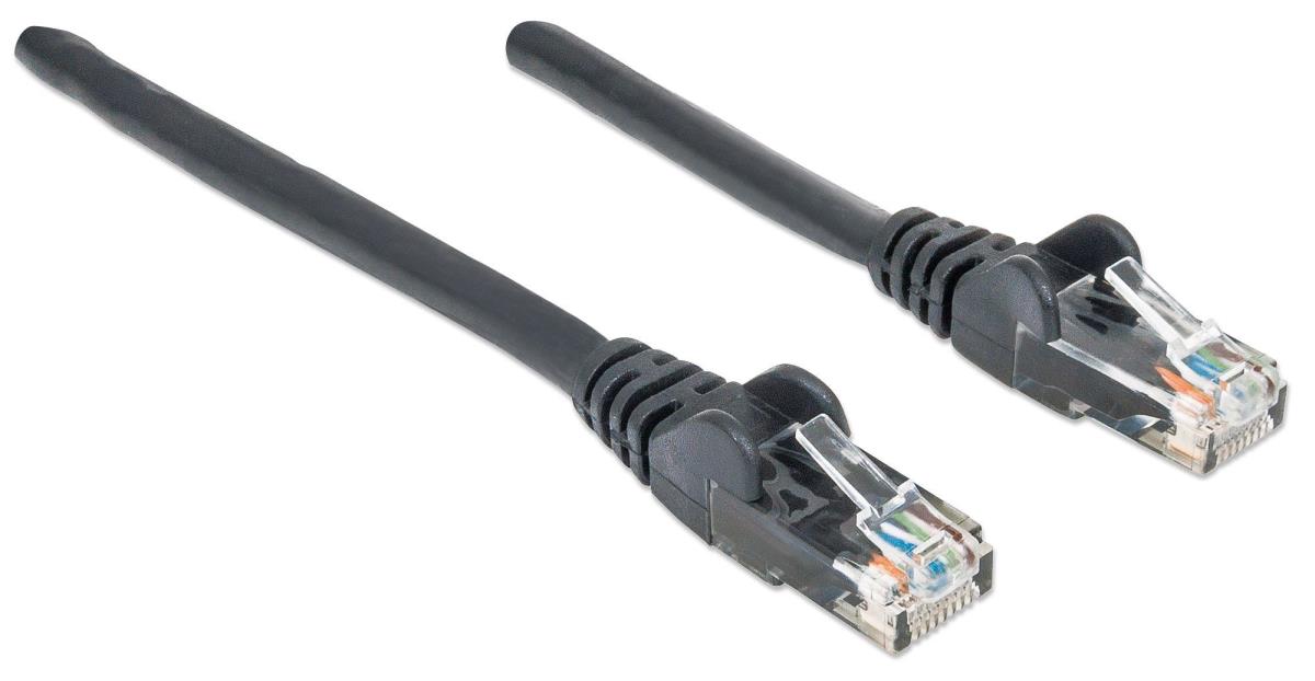 INTELLINET/MANHATTAN Patch Cable - CAT6 - Molded - 1.5m - Black