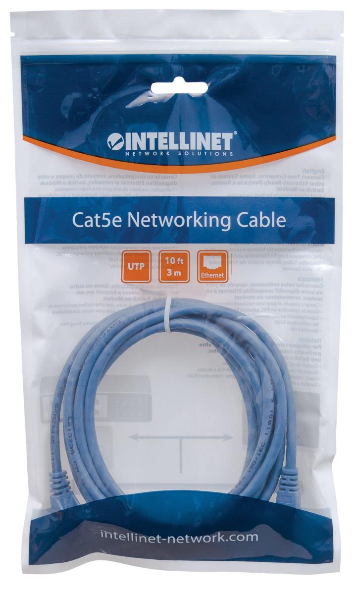 INTELLINET/MANHATTAN Patch Cable - CAT6 - Molded - 1.5m - Blue
