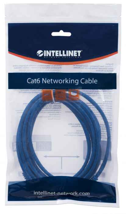 INTELLINET/MANHATTAN Patch Cable - CAT6 - Molded - 3m - Blue