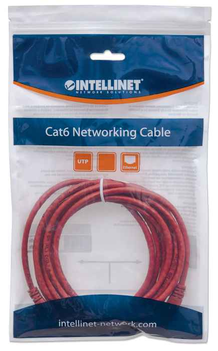 INTELLINET/MANHATTAN Patch Cable - CAT6 - Molded - 1.5m - Red
