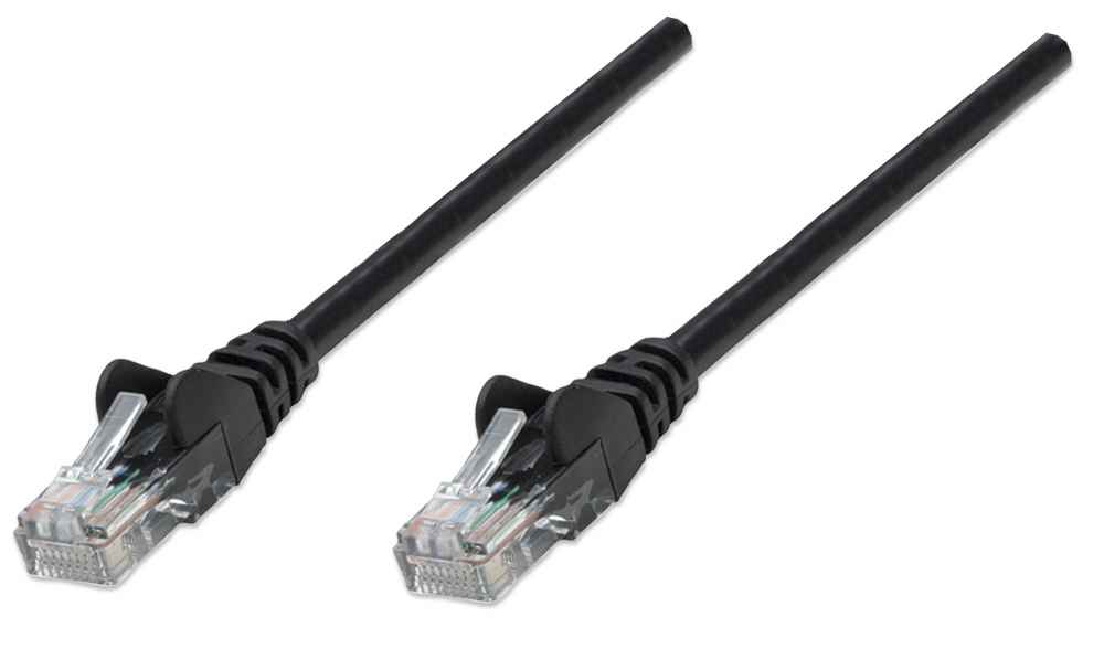 INTELLINET/MANHATTAN Patch Cable - Cat5e - Molded - 5m - Black