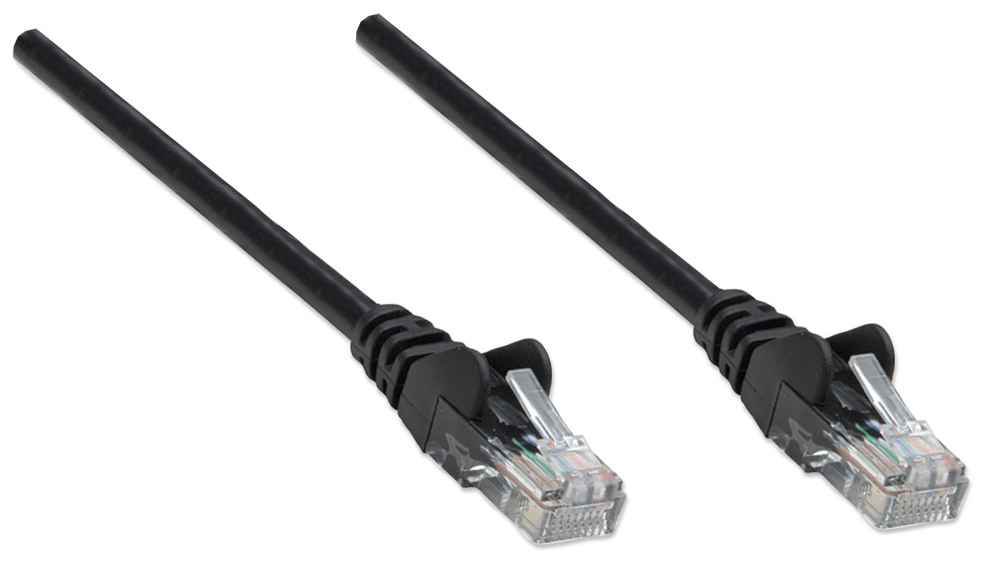 INTELLINET/MANHATTAN Patch Cable - Cat5e - Molded - 5m - Black