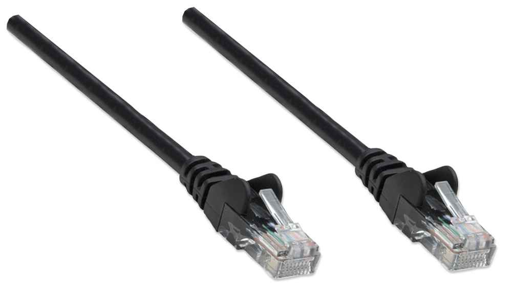 INTELLINET/MANHATTAN Patch Cable - Cat5e - Molded - 2m - Black