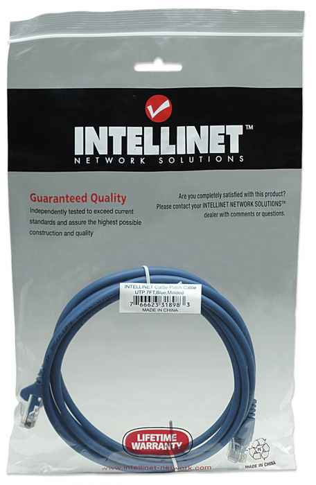 INTELLINET/MANHATTAN Patch Cable - Cat5e - Molded - 2m - Blue