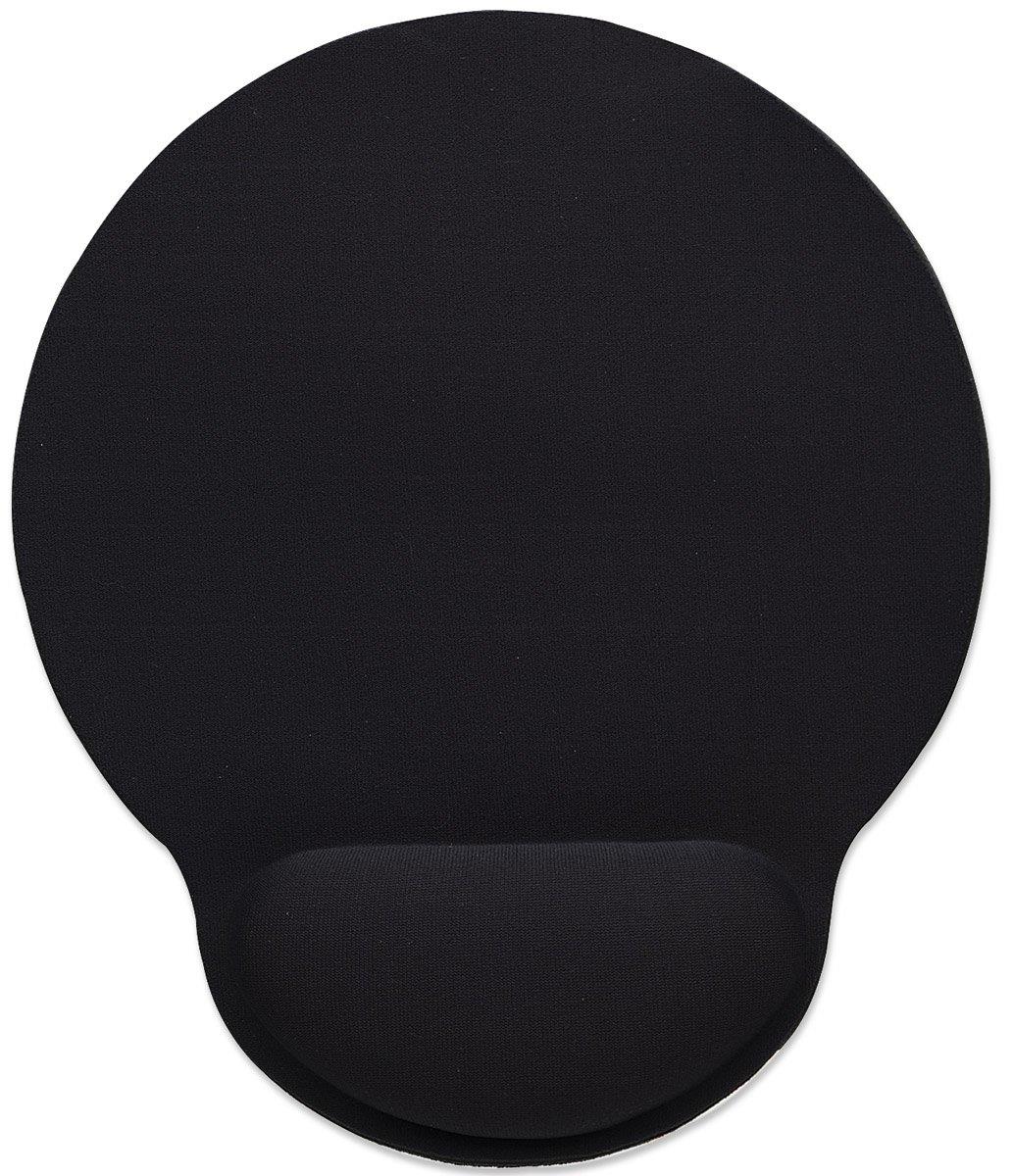 INTELLINET/MANHATTAN Wrist-rest Mouse Pad With Gel-like Foam Black