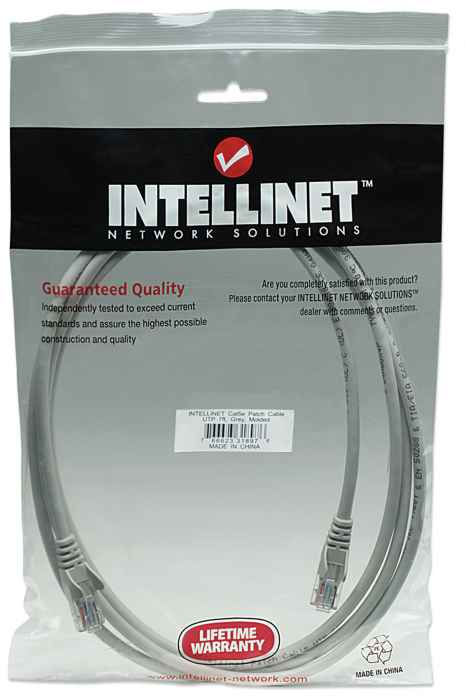 INTELLINET/MANHATTAN Patch Cable - Cat5e - Molded - 2m - Grey