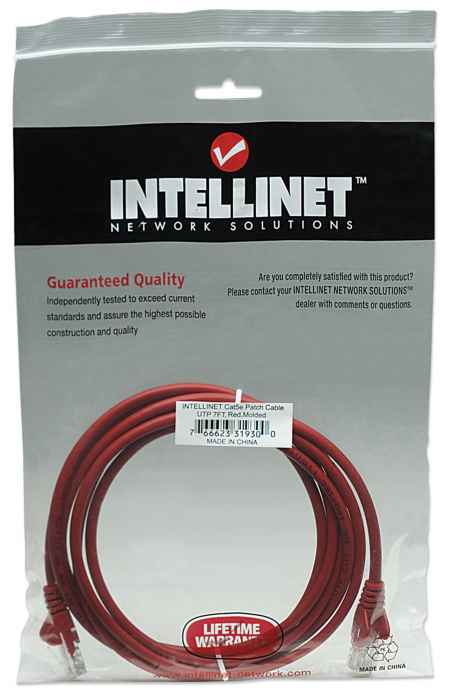 INTELLINET/MANHATTAN Patch Cable - Cat5e - Molded - 2m - Red