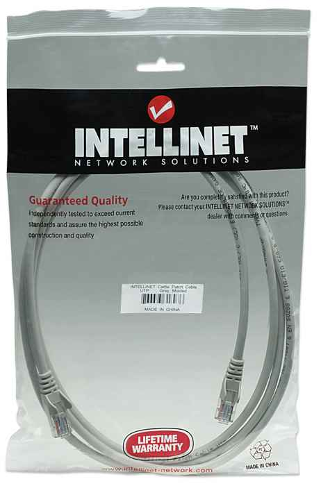 INTELLINET/MANHATTAN Patch Cable - Cat5e - Molded - 5m - Grey