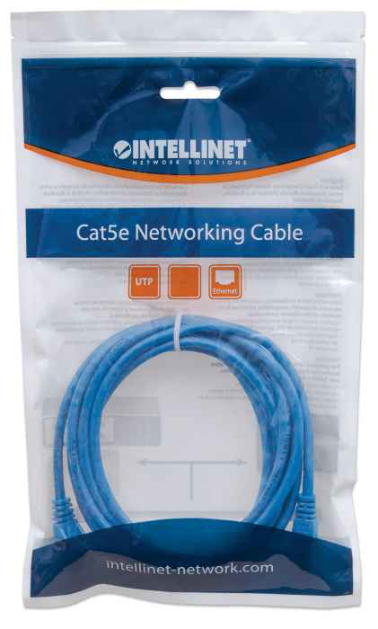 INTELLINET/MANHATTAN Patch Cable - CAT6 - UTP - Molded - 5m - Blue