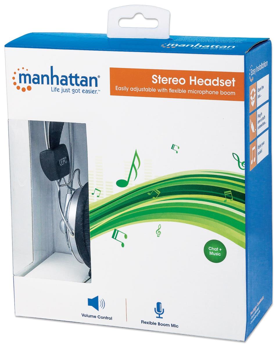 INTELLINET/MANHATTAN Headset - Stereo - 3.5mm