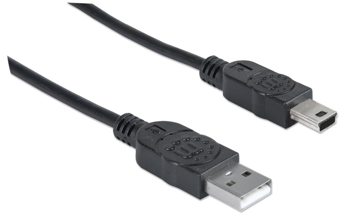 INTELLINET/MANHATTAN USB Cable A To Mini 5-pin USB2.0 2m Black