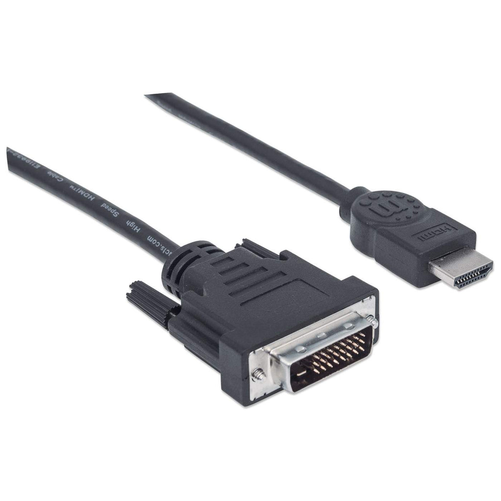 INTELLINET/MANHATTAN Monitor Cable HDMI/DVI DVI-d Dual Link M/m 2m