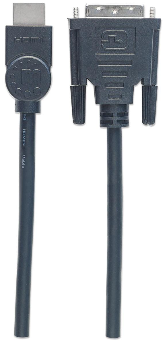 INTELLINET/MANHATTAN Monitor Cable HDMI/DVI DVI-d Dual Link M/m 3m