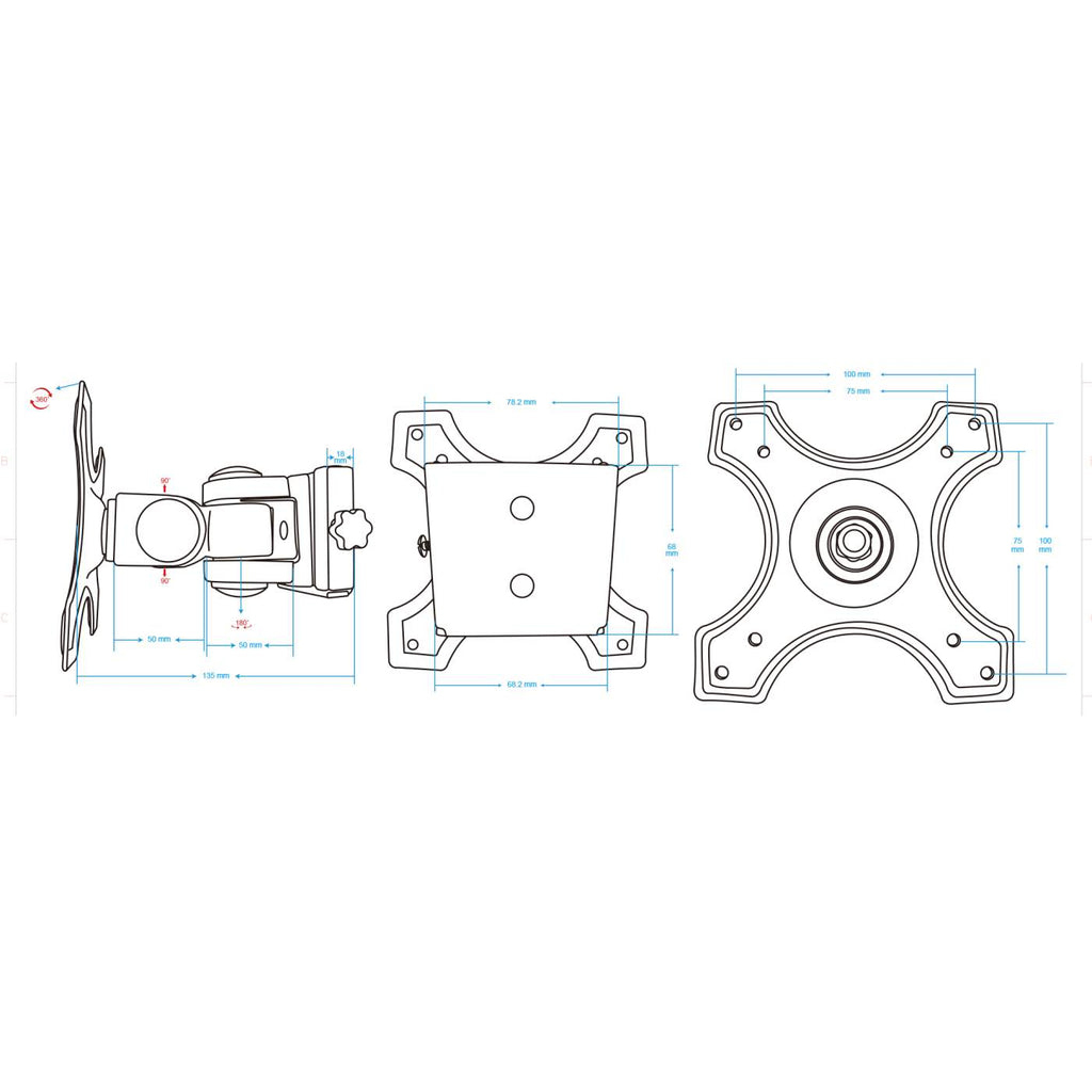INTELLINET/MANHATTAN Wall Bracket For LCD Monitor Up To 8 Kg Black
