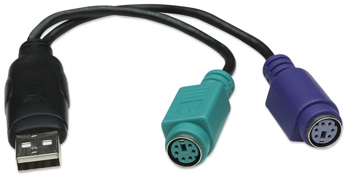 INTELLINET/MANHATTAN Converter USB To Dual Ps/2