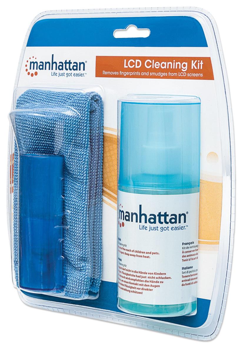 INTELLINET/MANHATTAN Cleaning Kit - Lsd Screen Set, Brush, Bag, Microfiber Cloth, 200 Ml
