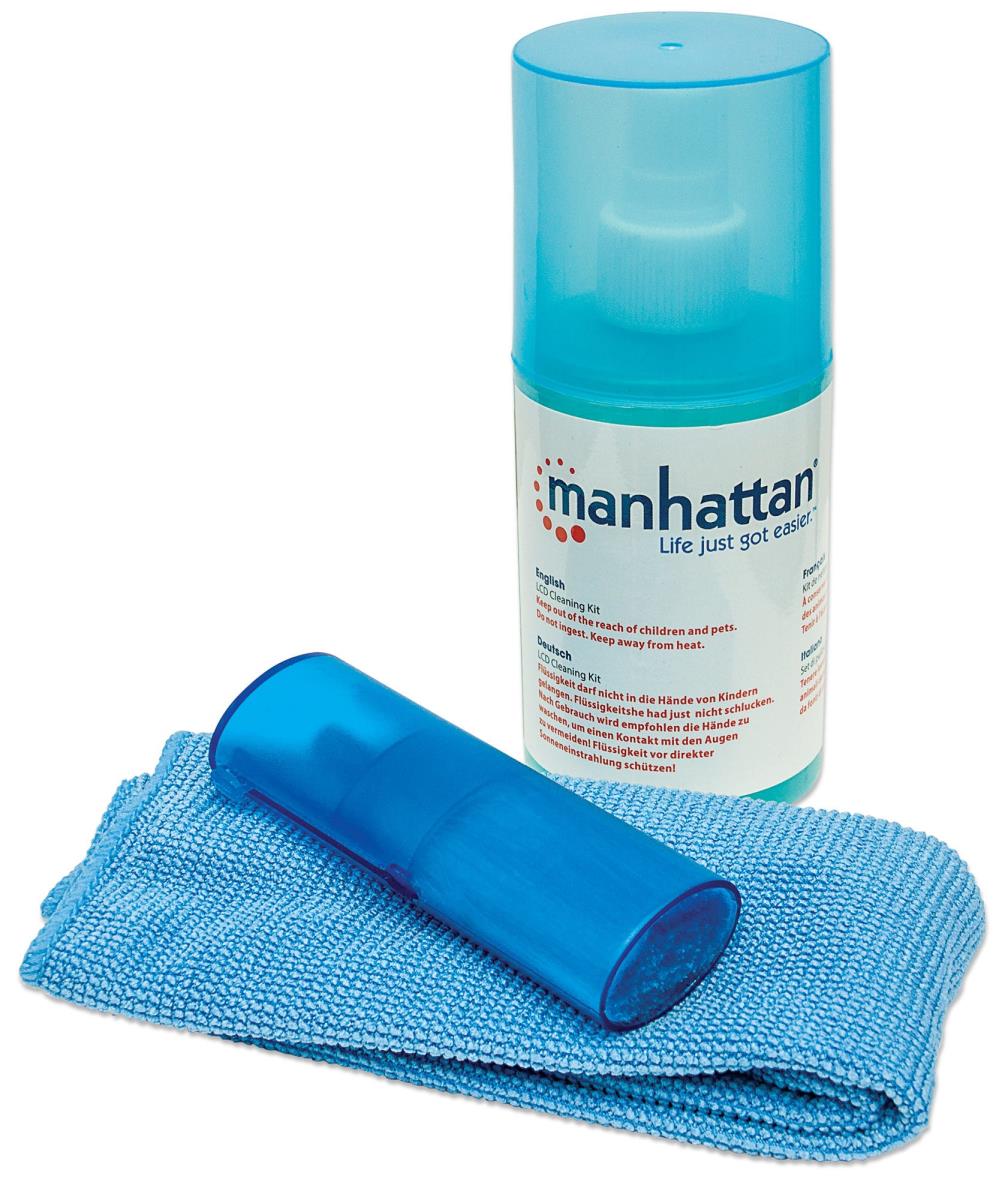INTELLINET/MANHATTAN Cleaning Kit - Lsd Screen Set, Brush, Bag, Microfiber Cloth, 200 Ml
