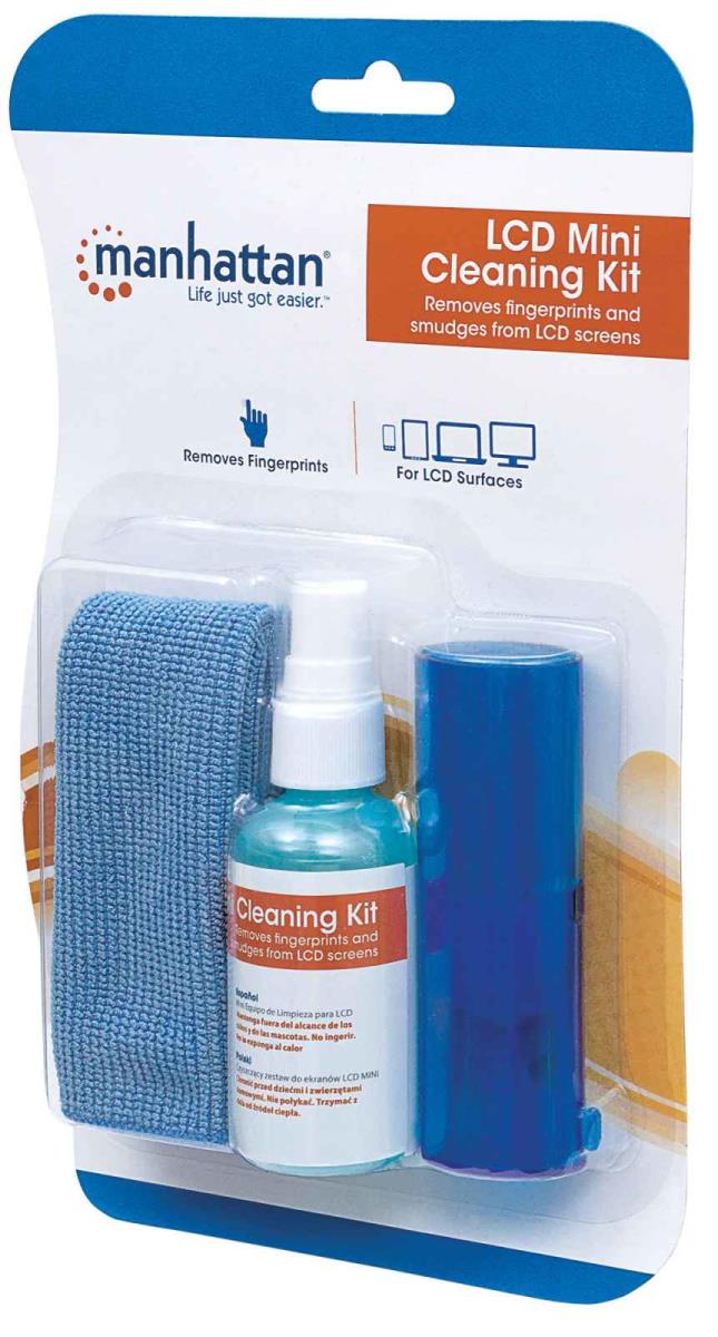 INTELLINET/MANHATTAN Cleaning Kit - Lsd Screen Set, Brush, Bag, Microfiber Cloth, 60 Ml