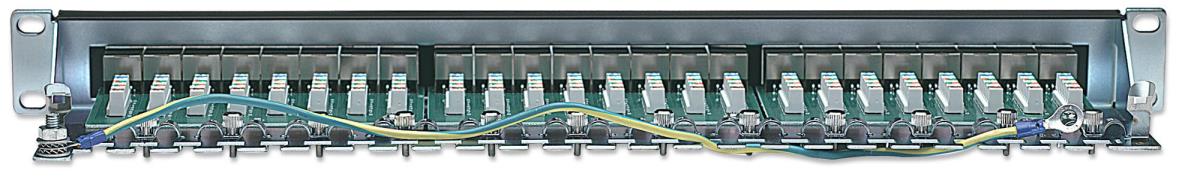 INTELLINET/MANHATTAN Patch Panel - 24 Port - CAT6 - Shielded - Black